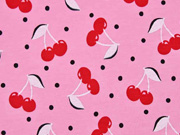 Jersey Kirschen Glitzer, rosa