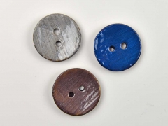 Kokosknopf rund 35mm Holzknopf glasiert, dunkeltaupe