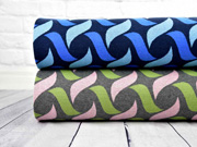 Bio-Jacquard Hamburger Liebe grafisches Muster, rosa anthrazit