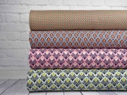 Bio-Jacquard Hamburger Liebe florales Muster, senfgelb schwarz