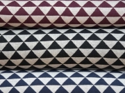 Bio-Jacquad Hamburger Liebe Dreiecke, bordeaux ecrue