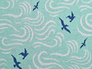 Bio-Jacquard Hamburger Liebe V�gel im Wind, mint