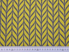 Bio-Jacquard Hamburger Liebe Maxi Knit, senf dunkelgrau