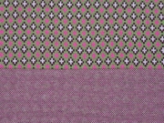 Bio-Jacquard Hamburger Liebe kleine Kreuze, pink gr�n
