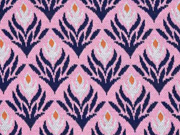 Bio-Jacquard Hamburger Liebe florales Muster, rosa