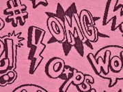 Bio-Jacquard Hamburger Liebe OMG, rosa