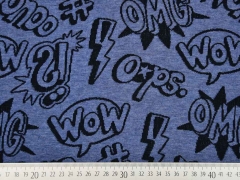 Bio-Jacquard Hamburger Liebe OMG, jeansblau