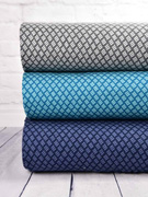 Bio-Jacquard Hamburger Liebe Striche, jeansblau navy