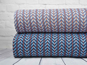 Bio-Jacquard Hamburger Liebe Zickzack, jeansblau