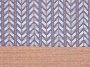 Bio-Jacquard Hamburger Liebe Zickzack, jeansblau