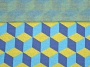 Bio-Jacquard Hamburger Liebe Rautenmuster, t�rkis