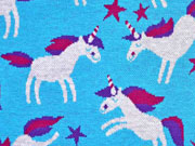 Bio-Jacquard Hamburger Liebe Einh�rner, t�rkis