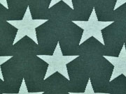 Bio-Jacquard Hamburger Liebe Sterne, gr�n