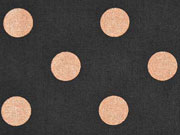 Baumwollstoff (Bio) Punkte C.Pauli, bronze braun