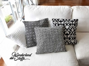 Doubleface Jacquard Ornamente, schwarz wei�