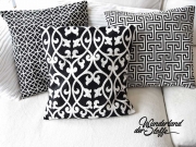 Doubleface Jacquard Ornamente, schwarz wei�