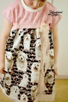 RESTST�CK 40 CM Jersey Digitaldruck Hunde, Streifen Punkte