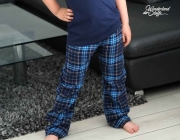 Flanell Schottenkaro, navy hellblau