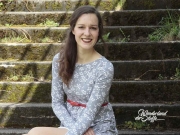 Modal French Terry Sweat Blumen Zweige, grau