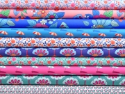 Baumwollstoff Blumen Zweige Hamburger Liebe, mint