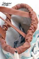 Leinenlook Dekostoff Zick Zack, dunkelblau