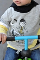 French Terry Panel Skateboarder Stenzo, grau