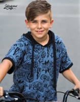 Bio-Jacquard Hamburger Liebe OMG, jeansblau