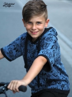 Bio-Jacquard Hamburger Liebe OMG, jeansblau