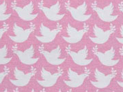 Jersey Friedenstauben Lycklig Design, wei� rosa