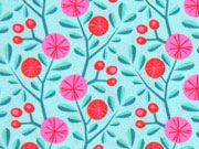 Baumwollstoff Blumen Zweige Hamburger Liebe, mint