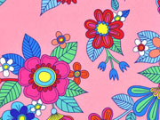 Baumwollstoff opulente Blumen Hamburger Liebe, lachsrosa