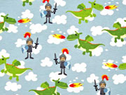 RESTST�CK 46 CM Jersey Drachen Ritter Hilco, stahlgrau