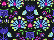 Jersey Pfauen Tulpen Hamburger Liebe, lila schwarz