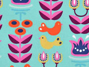 Baumwollstoff Tauben Tulpen Hamburger Liebe, mint