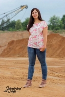 Modal French Terry Blumen Zweige, altrosa