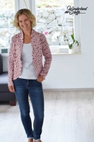 Jacquard Strick Leoparden Muster altrosa