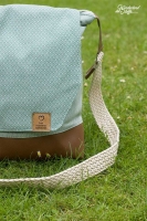 Dekostoff Jacquard Rauten Doubleface, mint