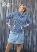 Jersey Leoparden Muster, hellblau