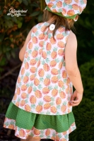 Baumwollstoff Ananas, weiss