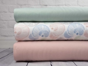 Organic Jersey F�cher Muscheln, weiss