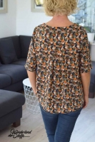 Viskose mittlere Kreise, khaki k�rbis indigoblau