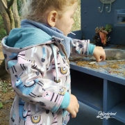 Softshell Jackenstoff Lamas Kaktus, rosa beige