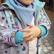 Softshell Jackenstoff Lamas Kaktus, rosa beige