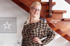 Viskose Jersey Palmf�cher, ocker