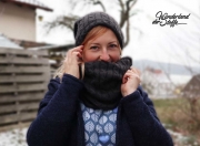 dicker Strickstoff Zopfmuster, anthrazit