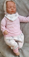 Jersey Streifen,  rosa wei�