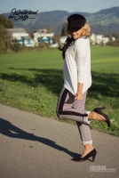 Stretchstoff Polarstern Ovale, schwarz