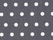 beschichtete Baumwolle Punkte 6mm, wei� dunkelgrau