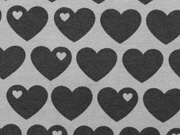 RESTST�CK 25 cm Sweat Herzen by Graziela, grau schwarz