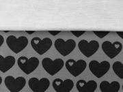 RESTST�CK 25 cm Sweat Herzen by Graziela, grau schwarz